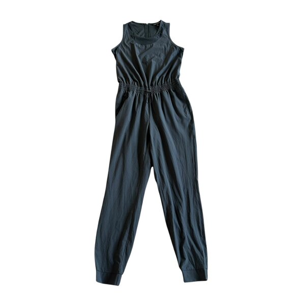 Athleta Hillside Mesh Back Jumpsuit Sleeveless Stretch Jogger Size 6 Women's - Picture 2 of 12